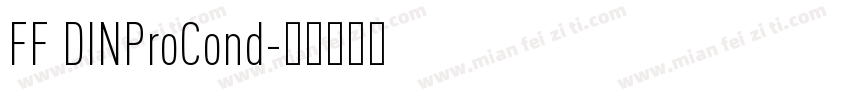 FF DINProCond字体转换